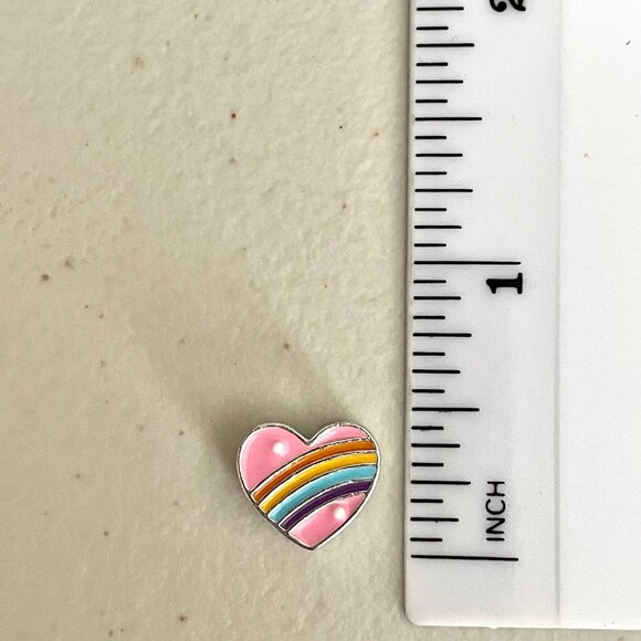 Pastel Rainbow Heart Bracelet Charm - Picture 5 of 5